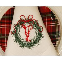 Personalized Reusable Embroidered Christmas Napkin Gift Set For Hostess | Etsy (US)