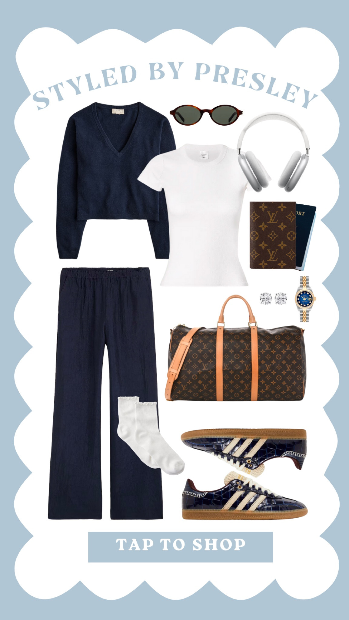 These Wales Bonner x Samba OG 'Croc - Collegiate Navy sneakers 🤤🤤🤤🤤 Loveeeeee! Also idc how impractical an LV pass holder is… it’s on my wishlist anyway! 

#LTKTravel #LTKShoeCrush #LTKStyleTip