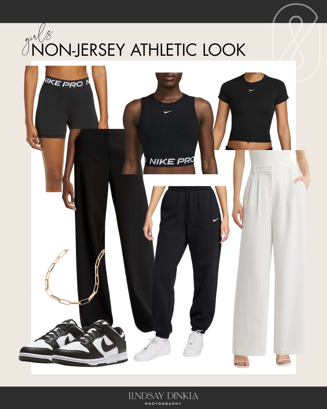 Caitlin Clark's most recent collab with Nike inspired this look. This is a perfect outfit for an athlete who wants sports photos without needing to wear a jersey or uniform. Pair with a basketball, bat or soccer ball and you're set!

#athleticwear #femaleathlete #classicathleisure 

 #LTKActive #LTKU #LTKStyleTip