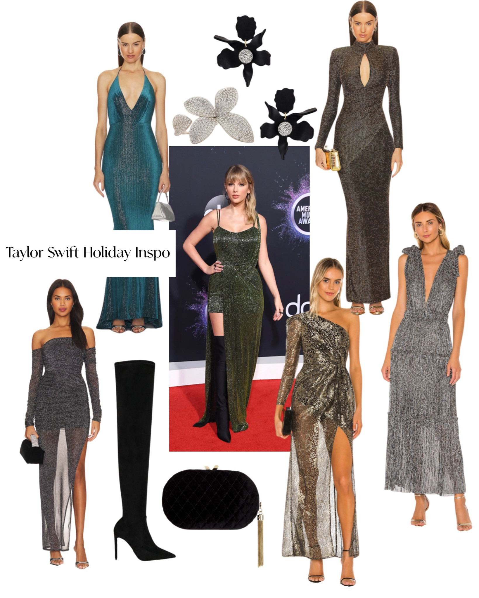 Taylor Swift’s Holiday Look Inspo. Perfect for a NYE glam event.

#NYE #taylorswift #NYELOOK #holidayoutfit #glam #metallic

#LTKHoliday #LTKparties #LTKSeasonal