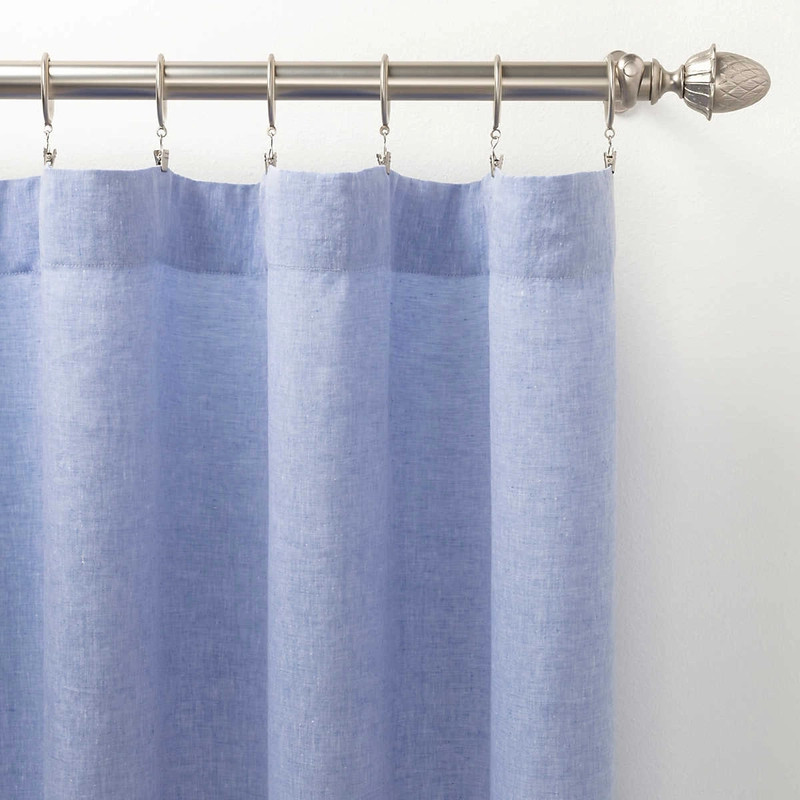 Lush Linen French Blue Curtain Panel | Annie Selke