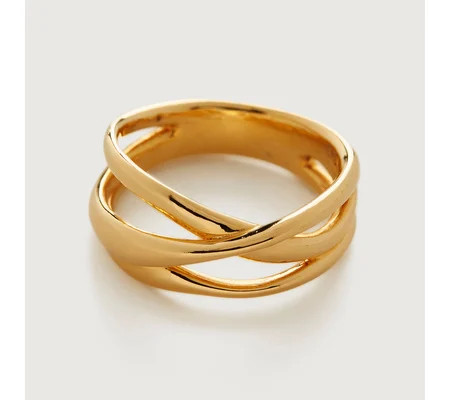 Nura Cross Over Ring | Monica Vinader (Global)