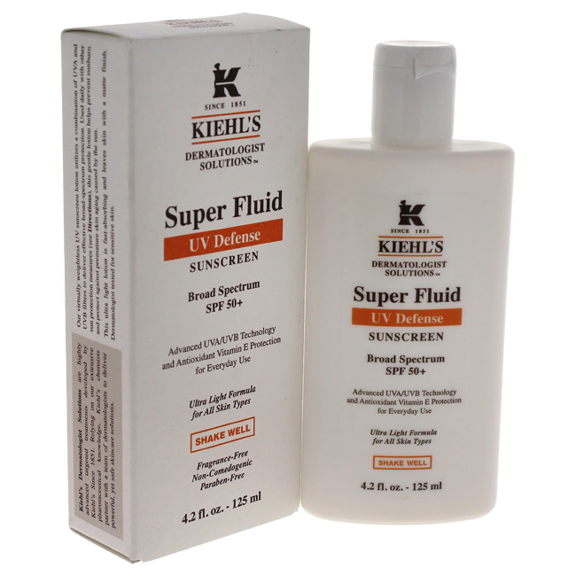 Super Fluid Daily UV Defense SPF 50 Plus by Kiehls for Unisex - 4.2 oz Sunscreen | Shop Simon