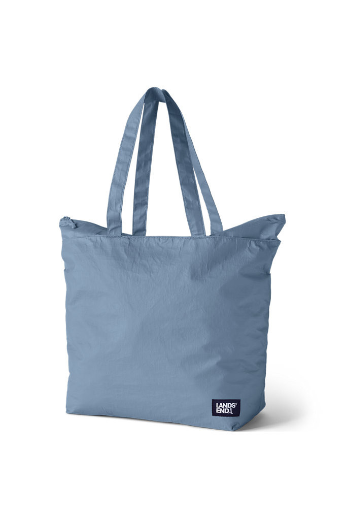 Packable Beach Tote - Lands' End - Blue | Lands' End (US)