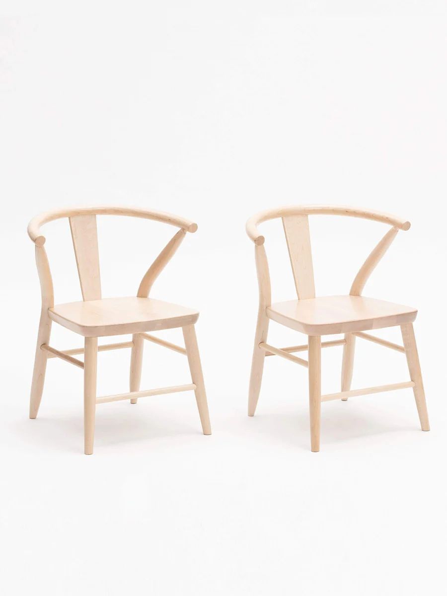 Milton & Goose Crescent Kids Wood Chair (Pair) | Little Lona