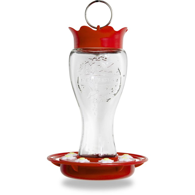 Pennington Glass Red Hummingbird Feeder, 16 oz Nectar Capacity | Walmart (US)