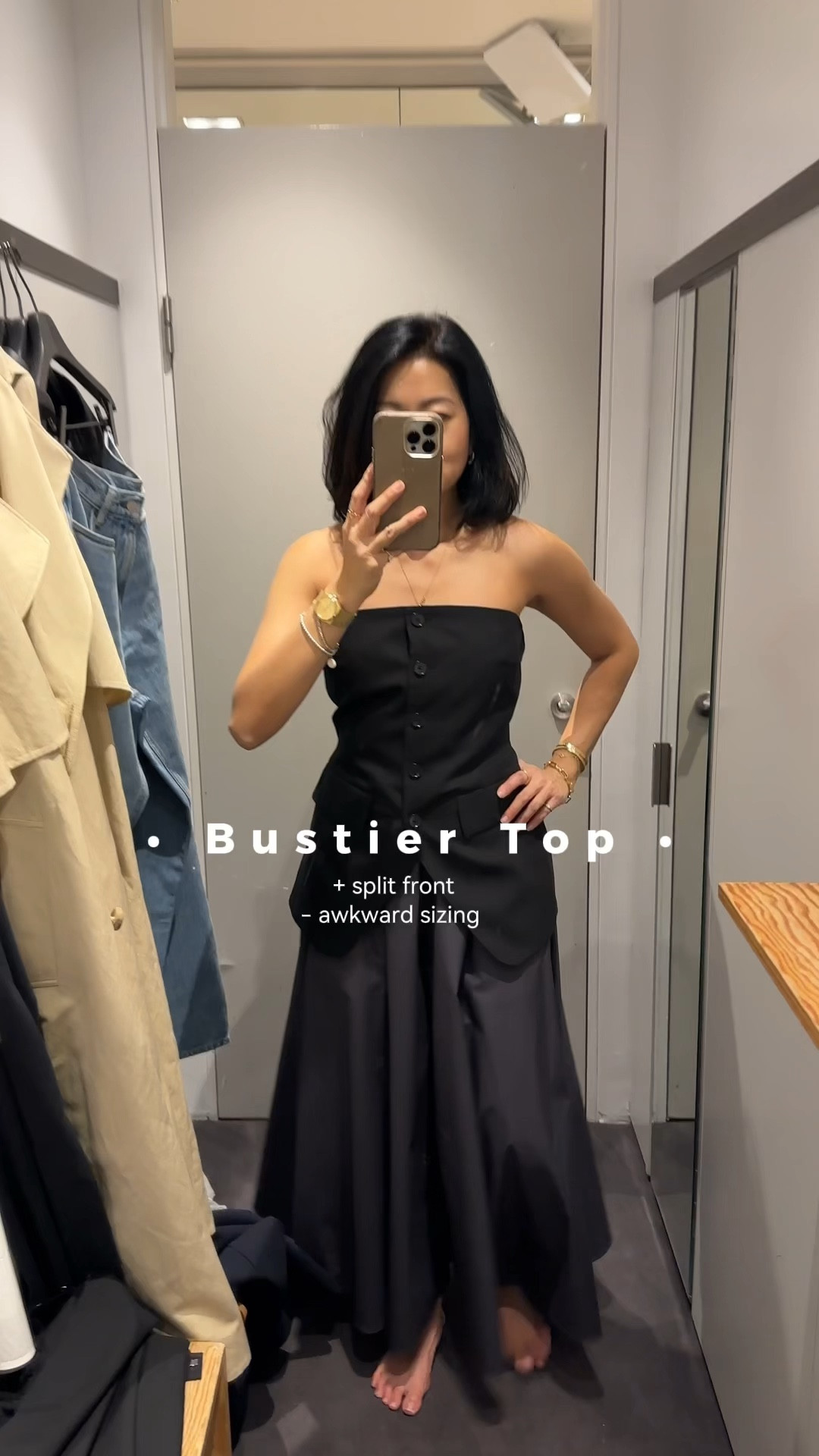 Dressing Room Diaries
The things that goes through my head when considering a purchase. Hope you find it helpful.

Bandeau top 
Have been looking for something like this so was thrilled to see this in the store, and even more thrilled about the split front as often tops like these feel tight round my hips as I have a bum.  But sadly, I am in between sizes.  The size 8 was too tight and the 10 too large. But it might work for you, definitely worth a try if you’re after a top like this.

Very wide leg trousers
Absolutely love the shape and how it moves and think it would be a great addition to any wardrobe.  My only reservation is the cotton poplin fabric, which means it is likely to crease easily.  Which may be a minor technicality that would bother only some of us.

Ballon Pants
Although Cos has called it barrel leg I am leaning towards balloon as it is rather voluminous.  I do love the shape and the drama it brings, but I am not 100 sure that this is a timeless piece.  I’ll need to sleep on this, for myself, but if you love the style, this is a gorgeous pair.

Leather Jacket
A definite wardrobe staple, a timeless piece.  I love this because of its boxy and cropped shape.  I think it is extremely flattering and the leather is really soft and lovely.  The only con for me is the price.  At £400 it is rather steep for a high street leather jacket.  To be fair, it looks very designer, and has designer details, so if you have the budget, go for it as it is still at least 4 times cheaper than designer leathers.

Sleeveless Coat
An elegant addition to a spring wardrobe.  I think this piece will really smarten up your outfit and it has the added bonus of looking far more expensive than it is.  My only concern, and it is a very small one, is that it might crease easily.  The fabric is a blend of sustainable ecovero viscose, linen and cotton, so it feels really lovely. And if you don’t mind the odd crease ( it adds character?!), then I don’t see why this should stop you.
 


#LTKeurope