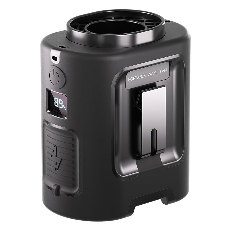 Portable Waist Fan, 4 Speeds 13000RPM Strong Airflow, belt fan with up to 22H of Working Time, Ha... | Amazon (US)