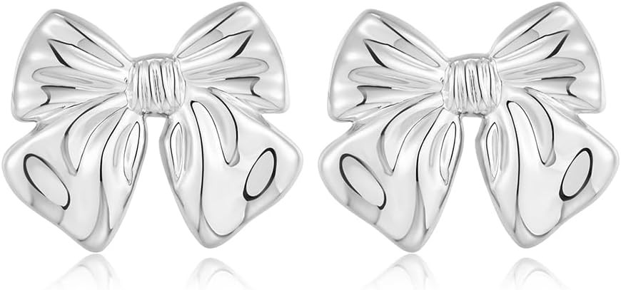 Gold And Silver Bow Earrings For Women | Amazon (US)