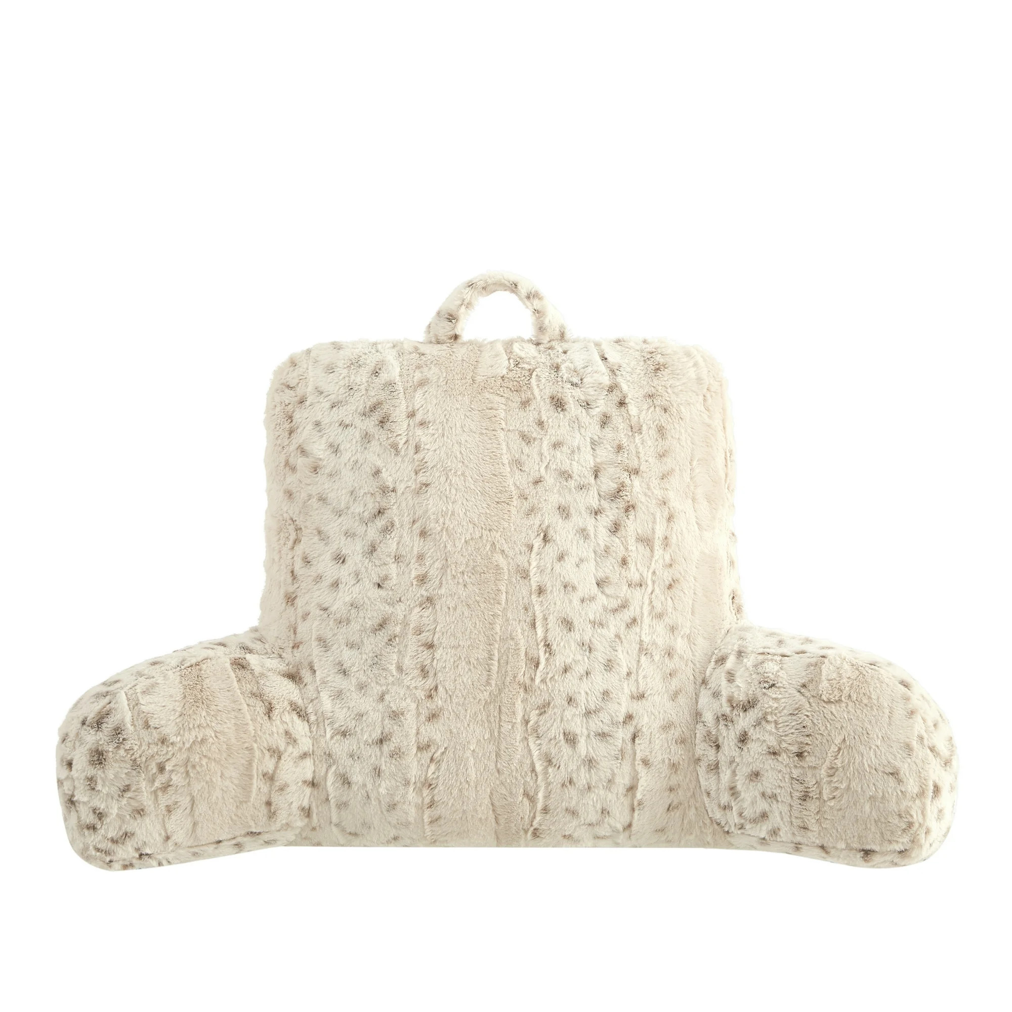 Mainstays Faux Fur Backrest Pillow for Adults, 23"x 30" Snow Leopard | Walmart (US)