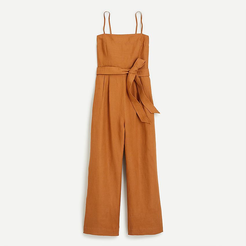 Tie-waist linen jumpsuit | J.Crew US