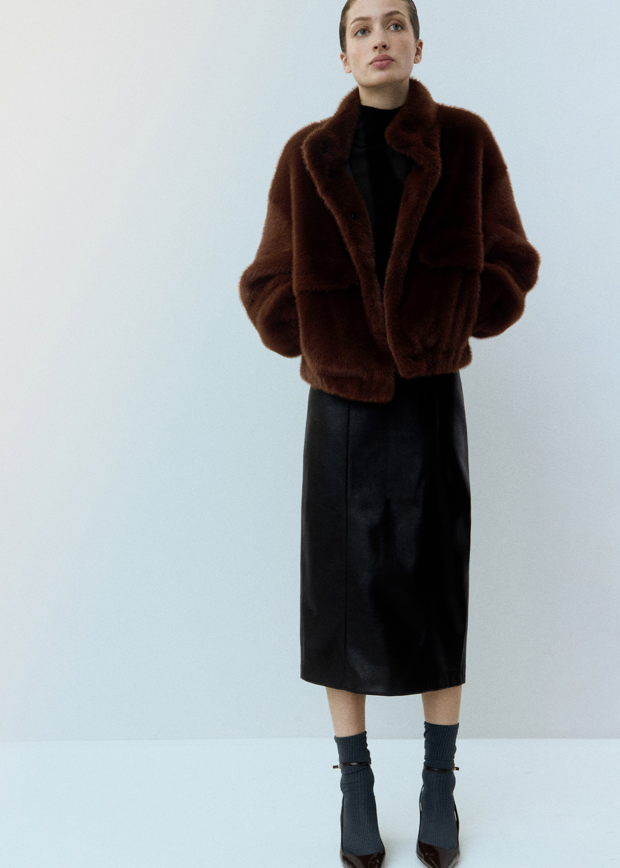 Faux-fur jacket with pockets - Women | MANGO United Kingdom | MANGO (UK)