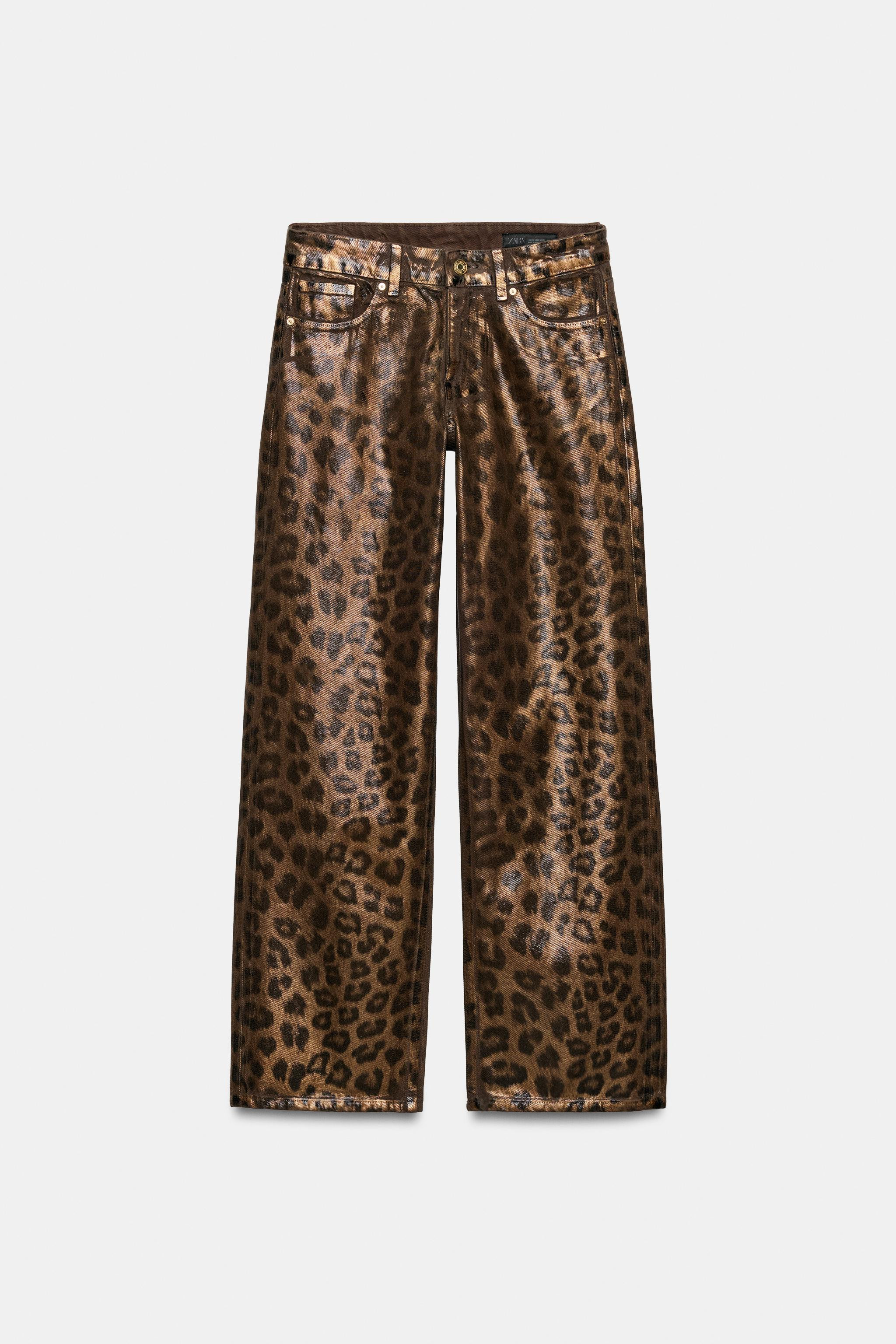 Z1975 STRAIGHT MID-WAIST ANIMAL PRINT JEANS | Zara DE