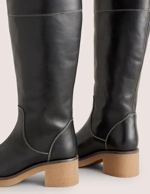 Crepe Sole Knee High Boots | Boden (UK & IE)