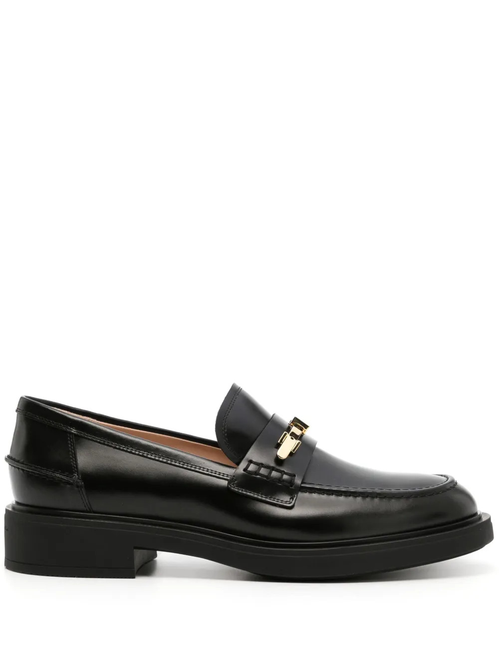 Gianvito Rossi buckle-detail Leather Loafers | Black | FARFETCH UK | Farfetch Global