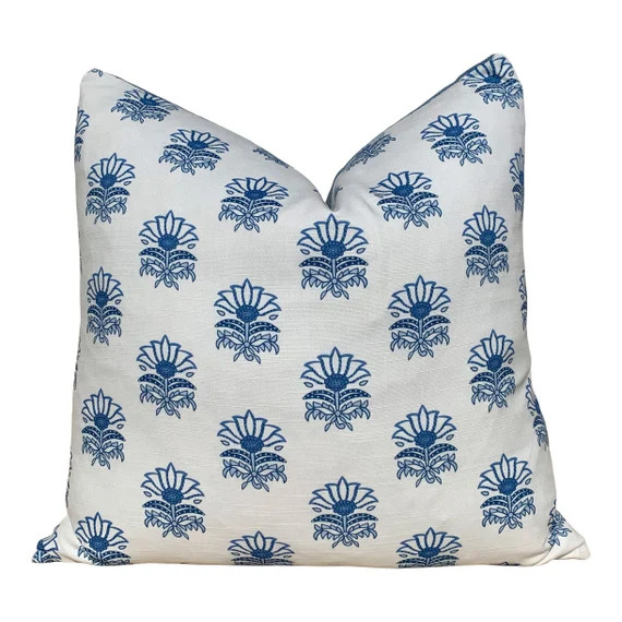 Designer Milford Pillow in Blue. Accent Pillow Cover | Etsy | Etsy (US)