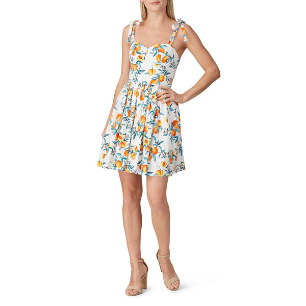 Amanda Uprichard Harmony Dress Multicolored-white-print | Rent the Runway