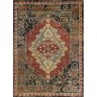 Falken Transitional Border Red Rug Astoria Grand Rug Size: 8'9'' x 12'3'' | Wayfair North America