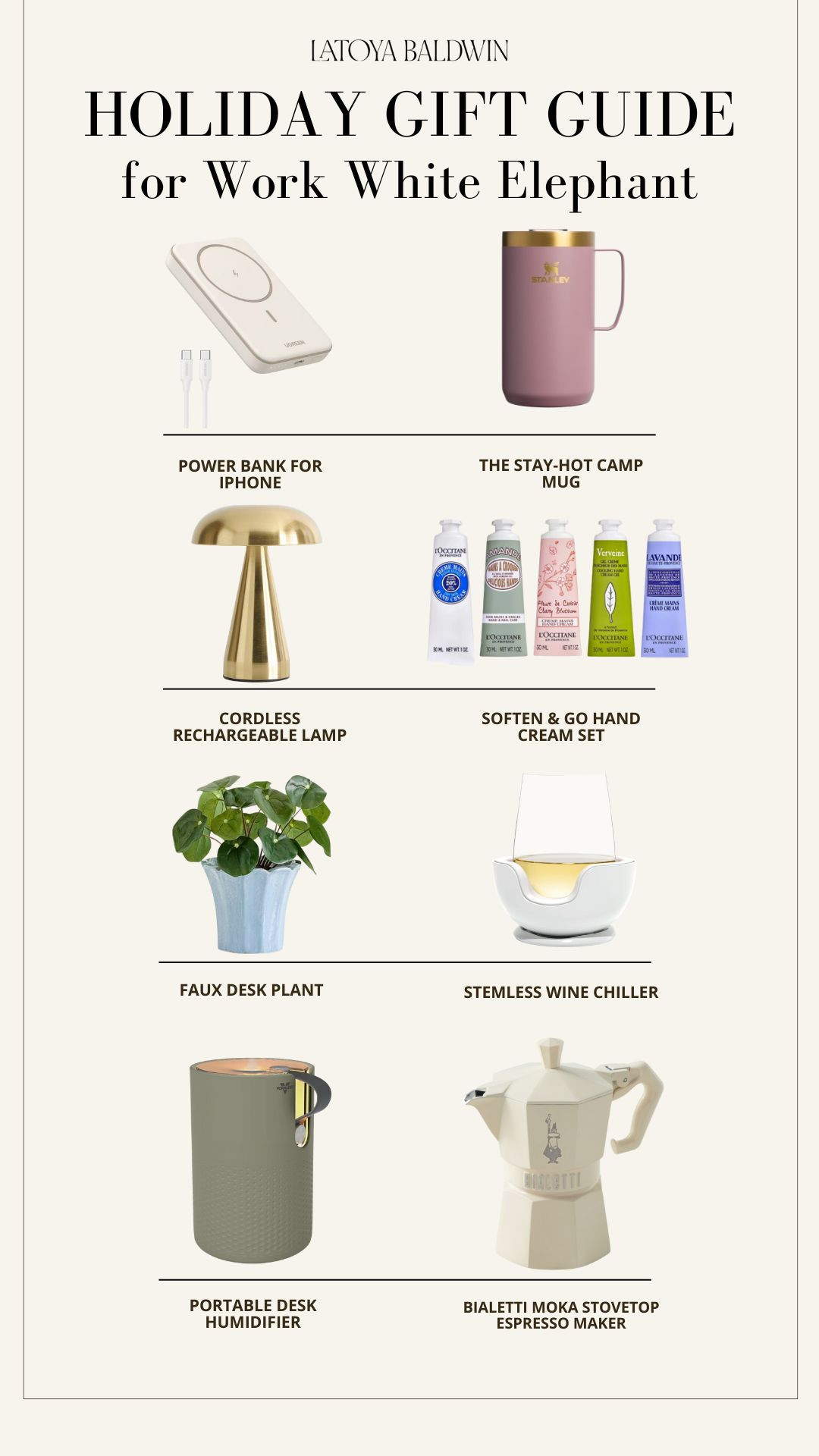 White Elephant at work is always hit or miss, so these are the gifts that feel useful, cute, and safe for any office vibe. Nothing awkward, nothing random, just things people actually want to take home.
#whiteelephant #giftexchange #officegifts #whiteelephantgift #holidaygifts #workparty #giftideas #secretsanta #holidayshopping #workgifts 

 #LTKGiftGuide #LTKHoliday #LTKFindsUnder100