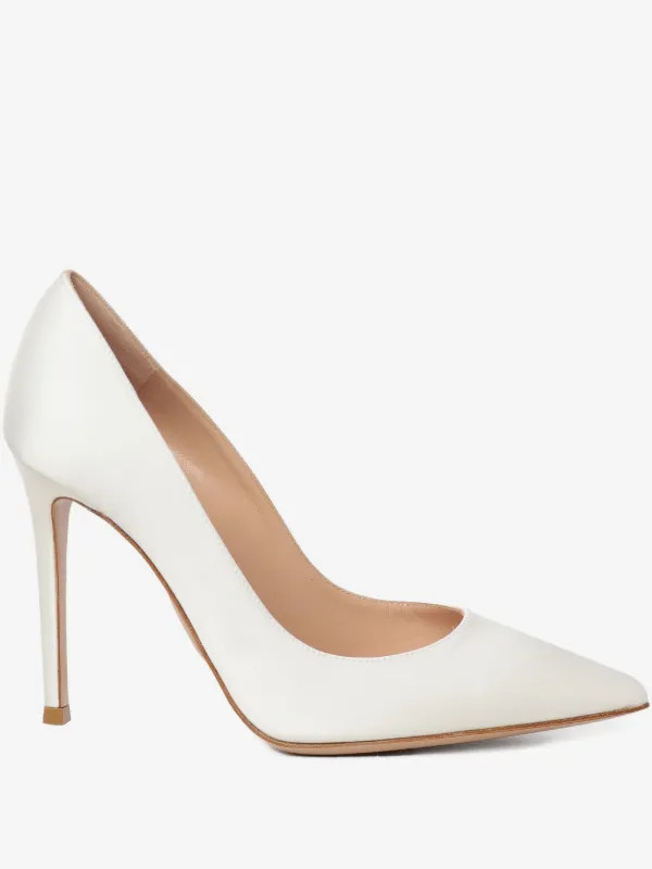 105mm leather heeled pumps | Farfetch Global