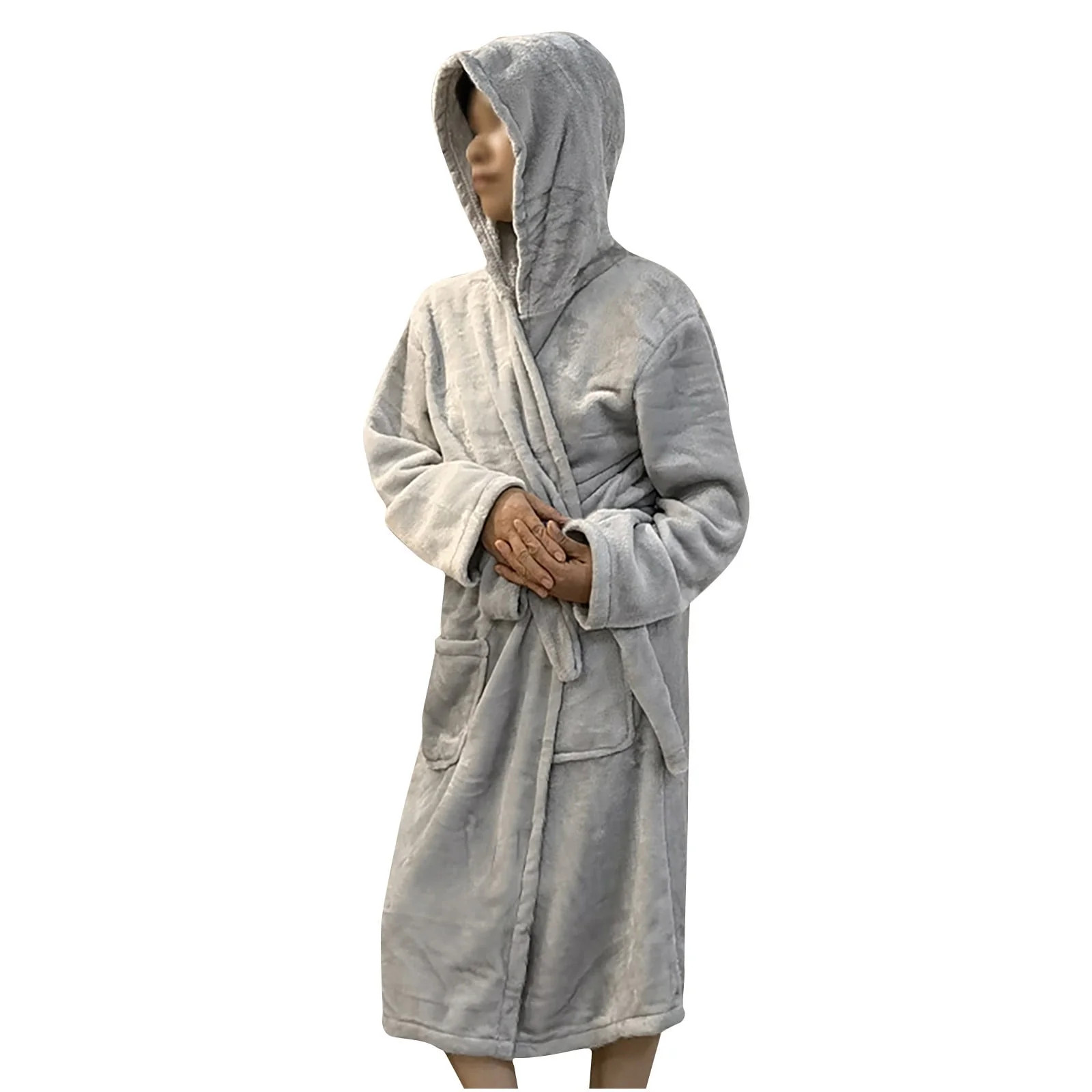 VANLOFE Unisex Warm Pajamas Household Clothes Solid Bathrobe Lengthened Night-robe Man's Nightgow... | Walmart (US)