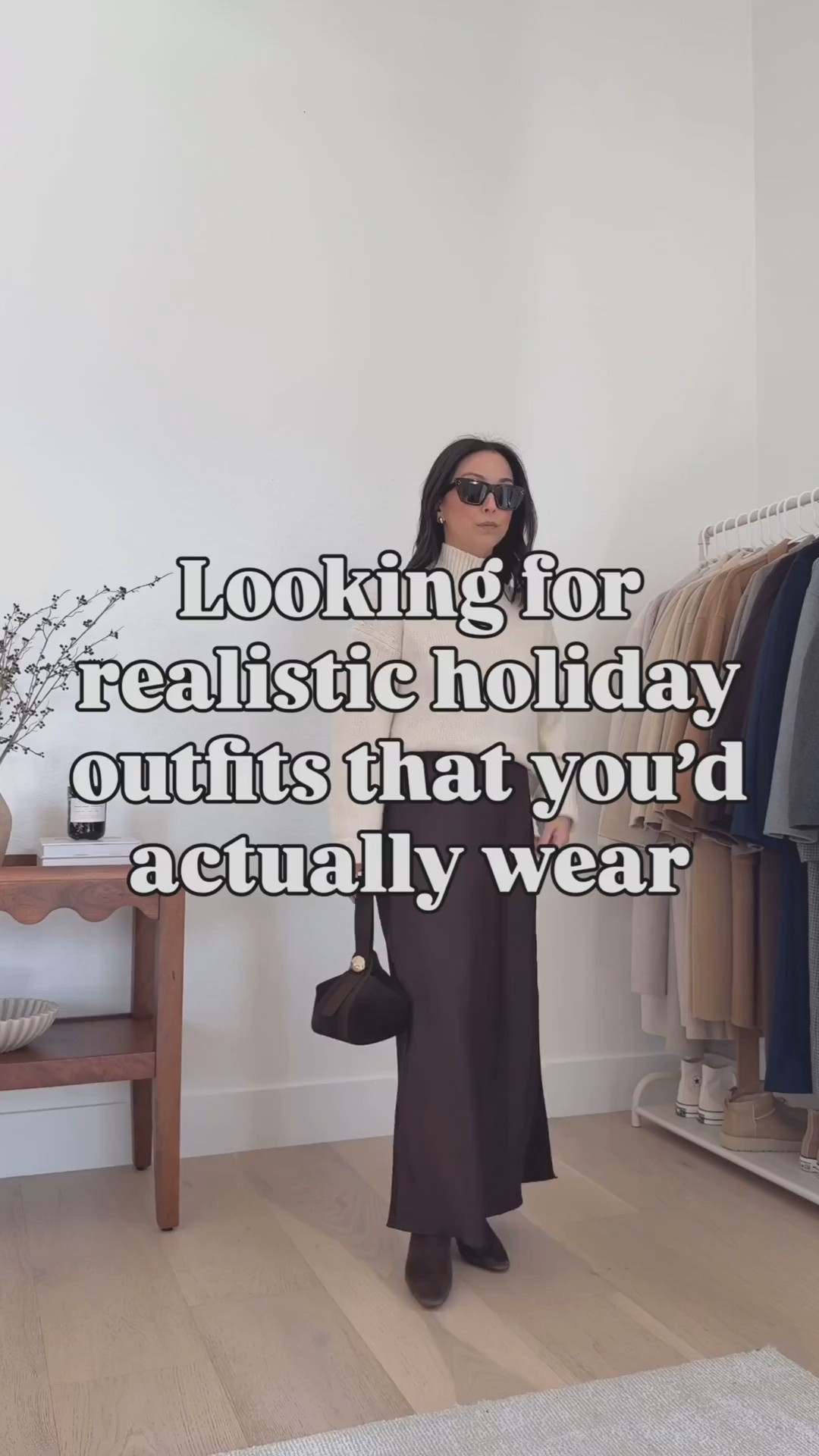 Realistic holiday outfit ideas. Friendsgiving outfit ideas. I know I'm not going anywhere fancy, so I wanted to bring you outfits that felt festive but also real. 

Look 1
Everlane cloud turtleneck sweater xs
Madewell slip skirt 00
Madewell Dime booties 5.5
Madewell bag
Celine sunglasses

Look 2
Alex Mill argyle cardigan small
J.Crew barrel jeans 24 petite
Sam Edelman loafers 5
Banana Republic bag
Celine sunglasses

Look 3
Reformation top small
J.Crew Cosmo pants xs (old style, linked updated version)
Madewell Dime booties 5.5
J.Crew bag
YSL sunglasses

Look 4
Polo Ralph Lauren dress small
Amazon Belt
Madewell flats 5
Banana Republic bag (old)
Celine sunglasses

Look 5
Aritzia sweater xs - could wear the small
J.Crew Cosmo pants petite xs
Madewell Dime booties 5.5
Madewell silver bag (old)
YSL sunglasses
Dorsey James necklace 15"

Holiday style, holiday outfits, petite style 

#LTKHoliday #LTKPetite #LTKSeasonal