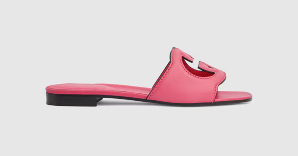 Women's Interlocking G cut-out slide sandal | Gucci (US)