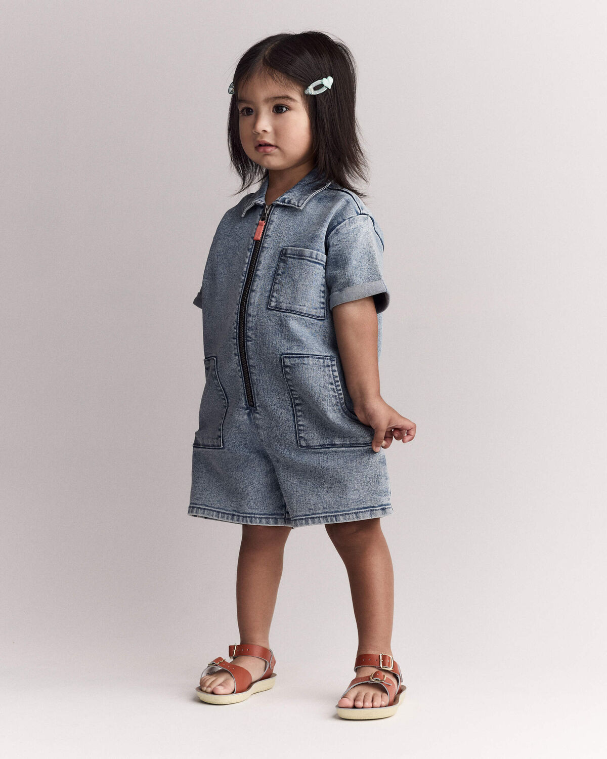 Toddler Girl Day Out™ Romper in Denim | Carter's Inc