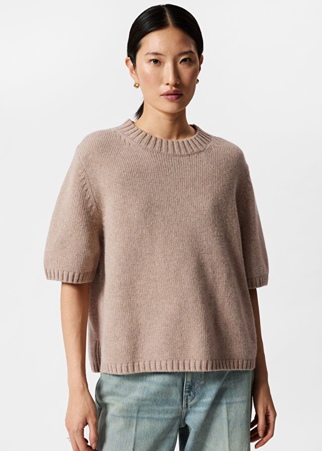 Cashmere-Blend Knit T-Shirt | & Other Stories US