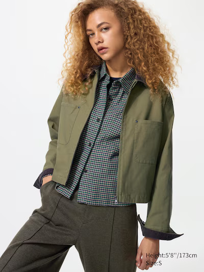 Zip-Up Short JacketColour: 56 OLIVESize: Women SXXSXSSMLXLXXLFind my sizeGet help with
finding yo... | UNIQLO (UK)