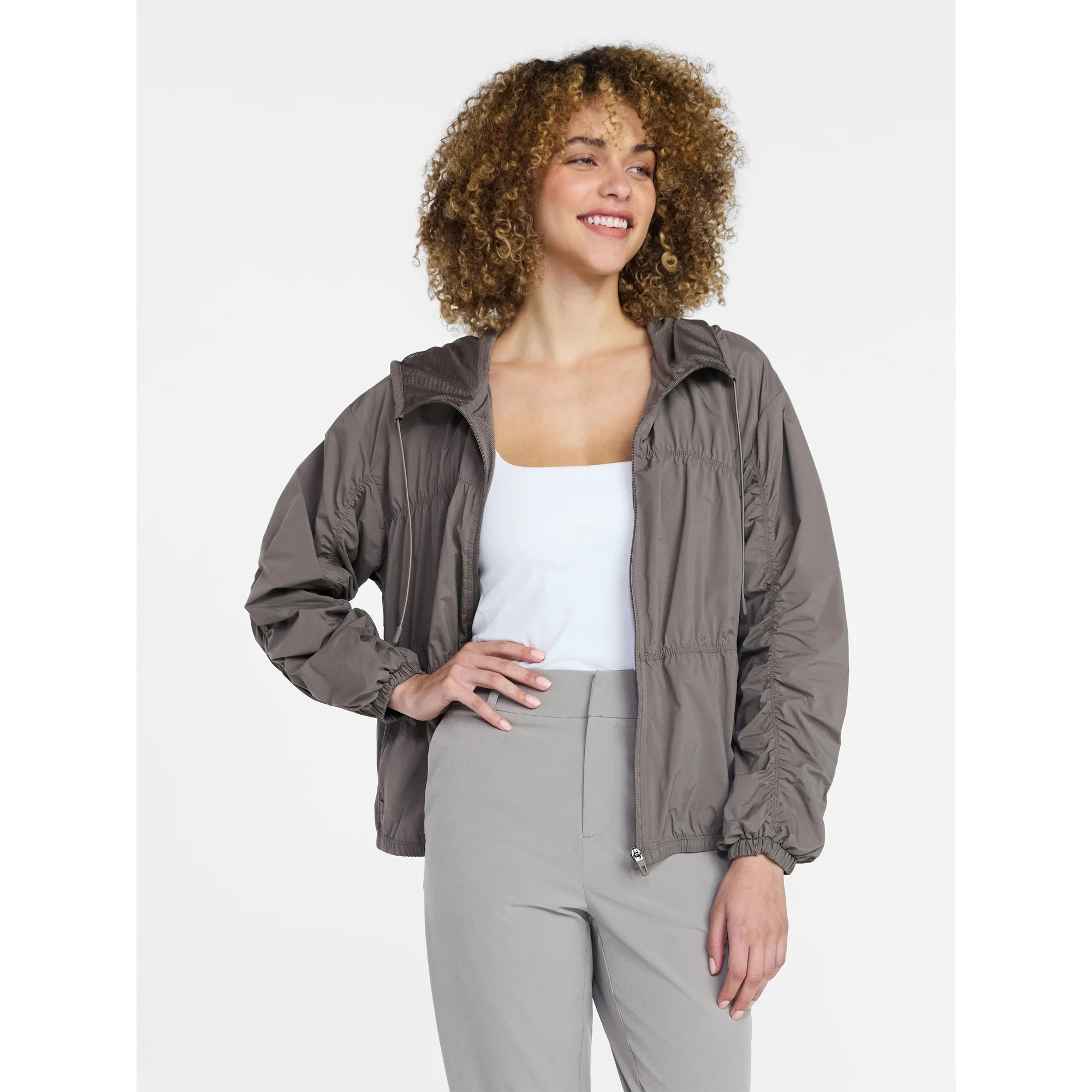 Avia Women's Ripstop Zip Jacket with Hood, Lightweight, Sizes XS-XXXL | Walmart (US)