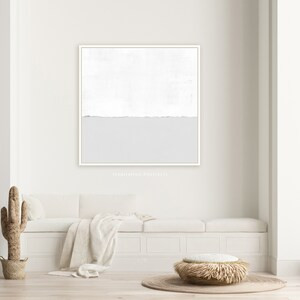 Minimal Grey And White Canvas Wall Art Abstract Art Large | Etsy | Etsy (US)