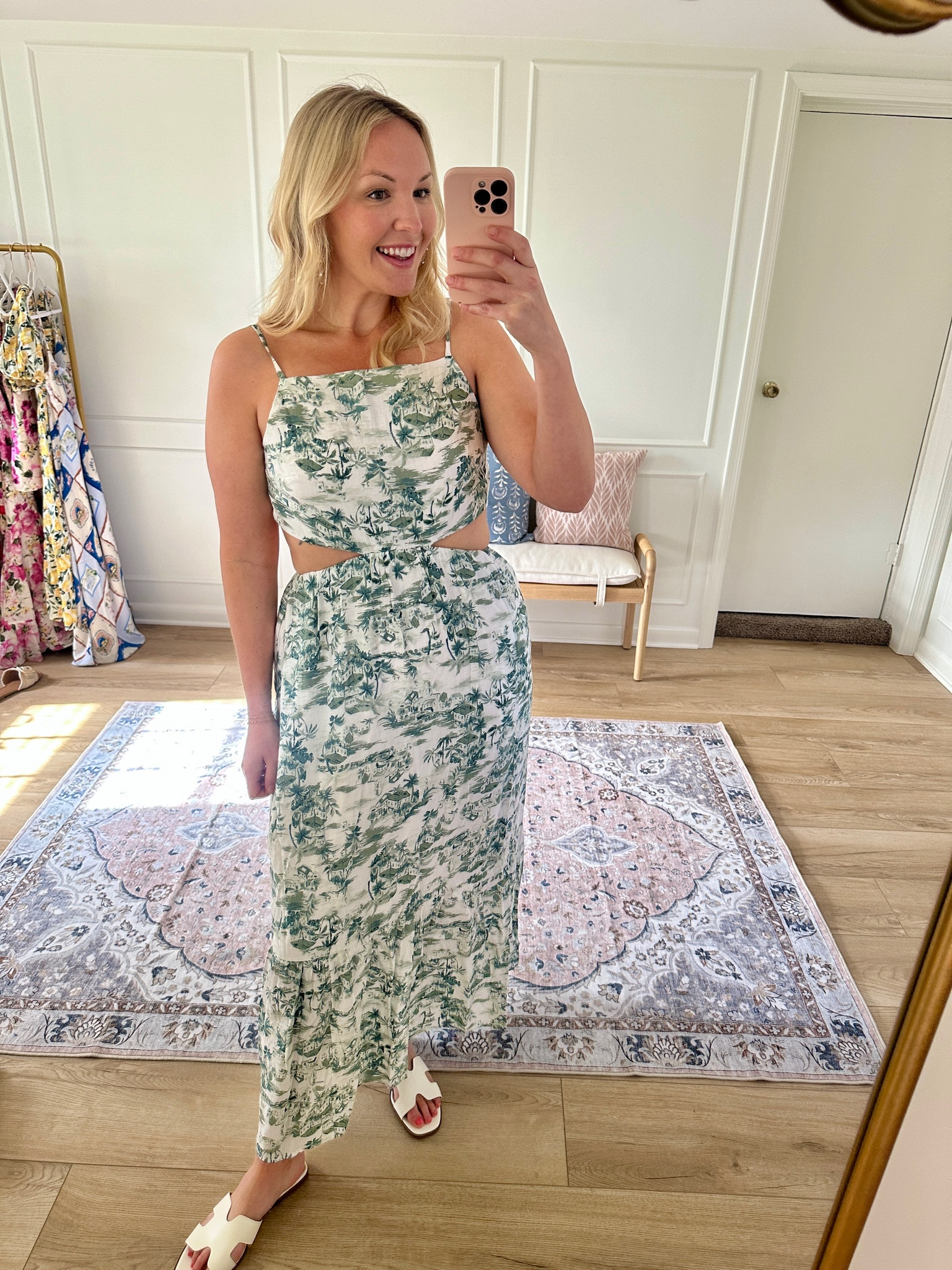 Love the cut out detail and open back on this! It also has pockets. I’m wearing a med. Vacation - resort wear - spring outfit 

#LTKmidsize #LTKSeasonal #LTKstyletip