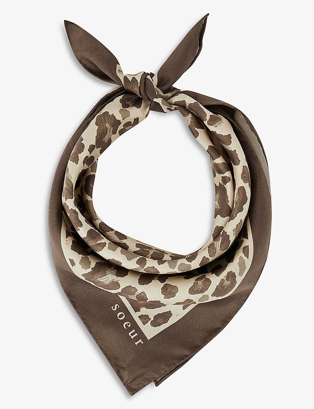 Monique animal-print silk scarf | Selfridges