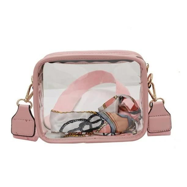 LoyGkgas Unisex Adult Clear Crossbody Bags Stadium Approved Shoulder Handbag Phone Purse (Pink) -... | Walmart (US)