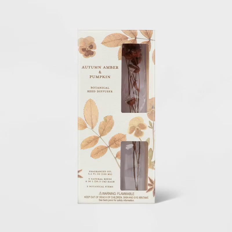 100ml Autumn Amber & Pumpkin Reed Diffuser Rust - Threshold™ | Target