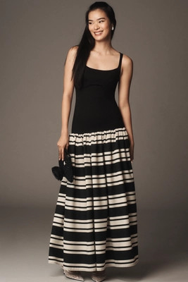 Delfi Collective Zona Sleeveless Square-Neck Midi Dress | Anthropologie (US)