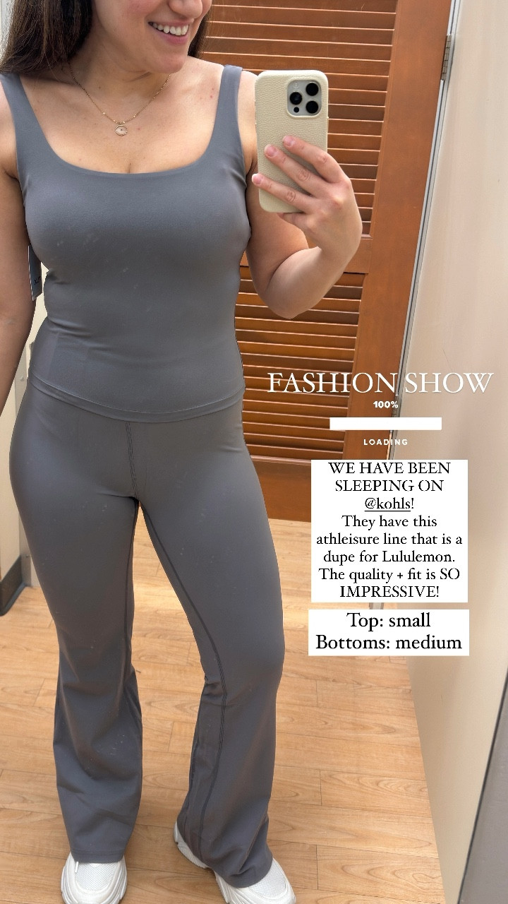 Dupe of the Lulu align top and flare leggings! I’m 5’4 1/2 and weigh in the 140’s. Top in small, bottoms in medium 

#LTKstyletip #LTKfitness #LTKfindsunder50
