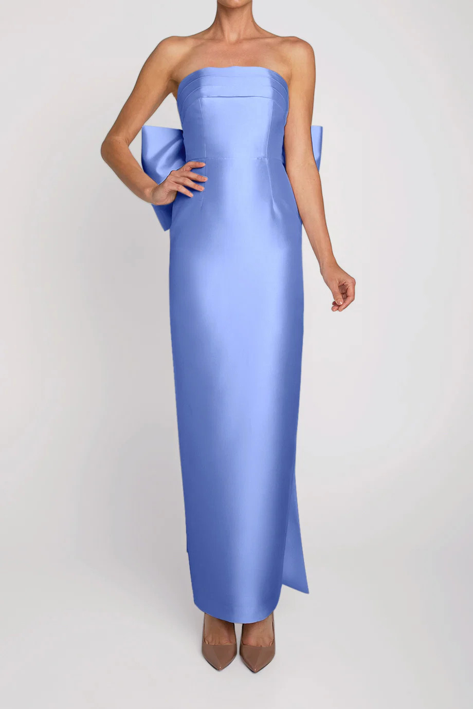 Magnolia Silk and Wool Column Gown | ALEXIA MARIA LLC