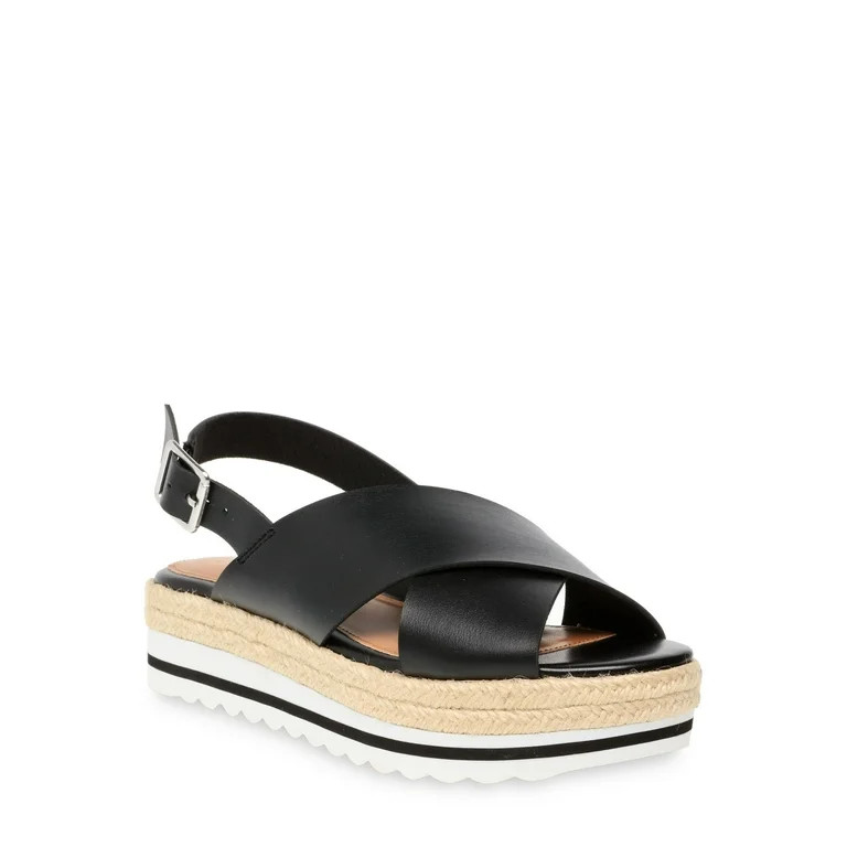Time and Tru Women's Cross Flatform Sandal | Walmart (US)