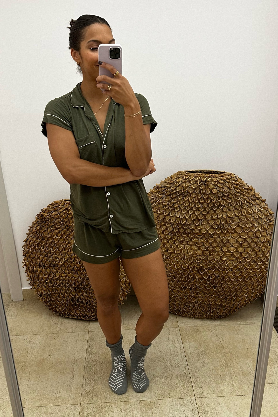 there’s just something about a pajama set that makes my sleep extra lovely | size: M