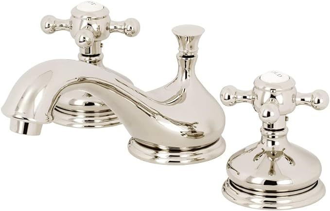 Kingston Brass KS1166BX Vintage Widespread Bathroom Faucet, Polished Nickel | Amazon (US)