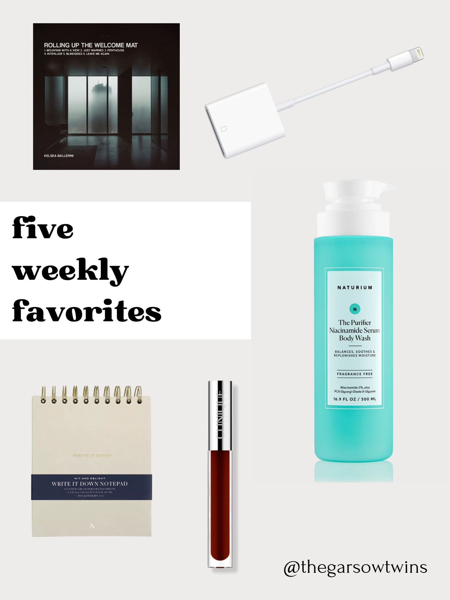 Five weekly favorites (full video on YouTube) 

#LTKunder100 #LTKbeauty #LTKfit