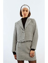 Short houndstooth jacket - Molly Bracken E-Shop | Molly Bracken