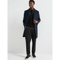 Selected Homme Joseph Overcoat - Navy, Navy, Size 2Xl, Men | Very (UK)