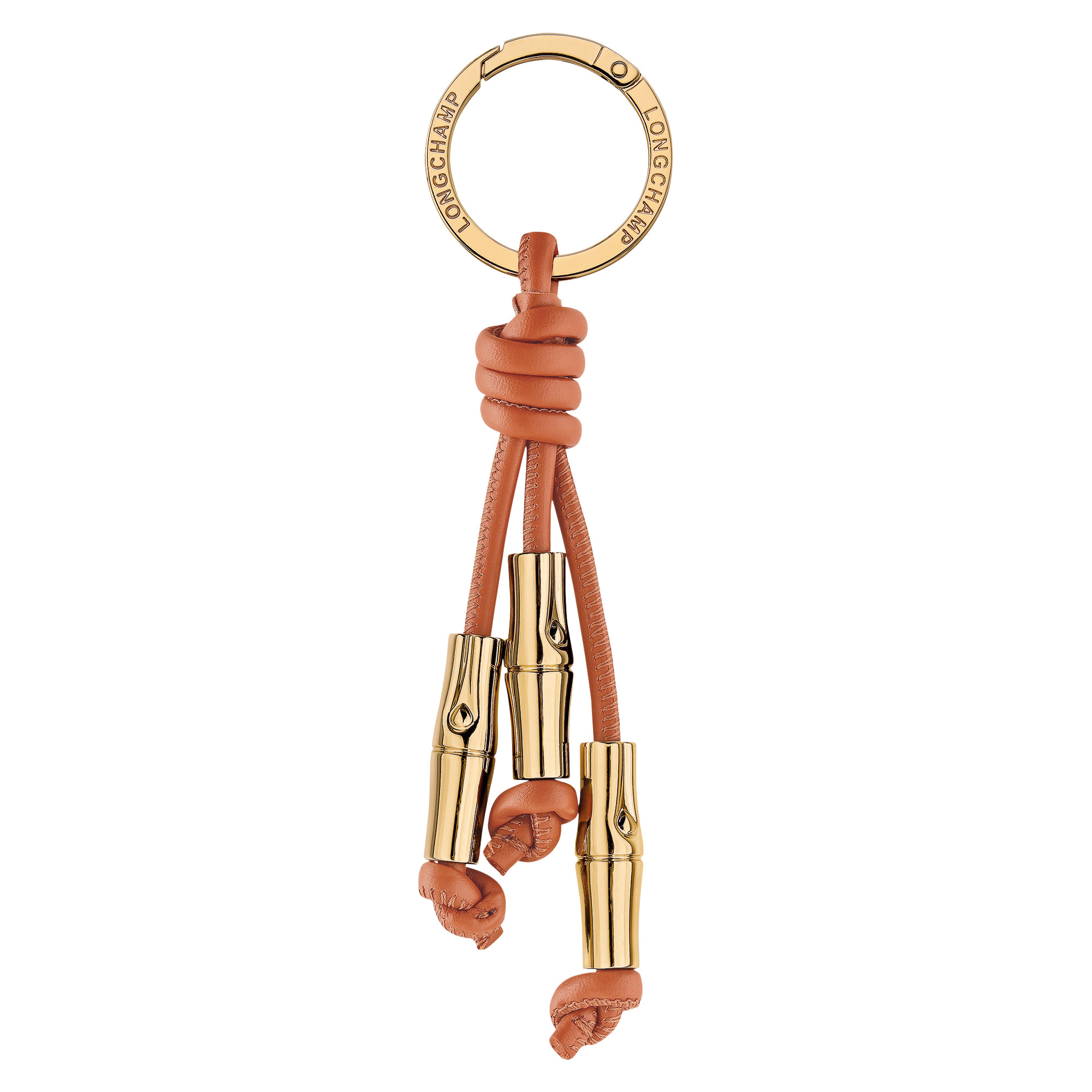 Le Roseau Key ring Bark - Leather | Longchamp US | Longchamp