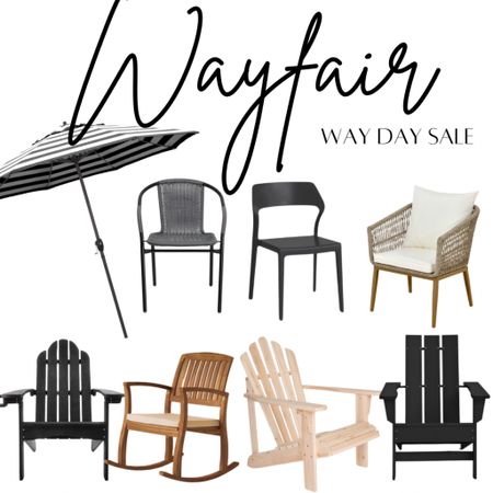 Outdoor #WayFair finds during the WayDay Sale. #LTKxWayDay Here are some of my favorite chairs + a fun umbrella. #ad

#LTKhome #LTKsalealert