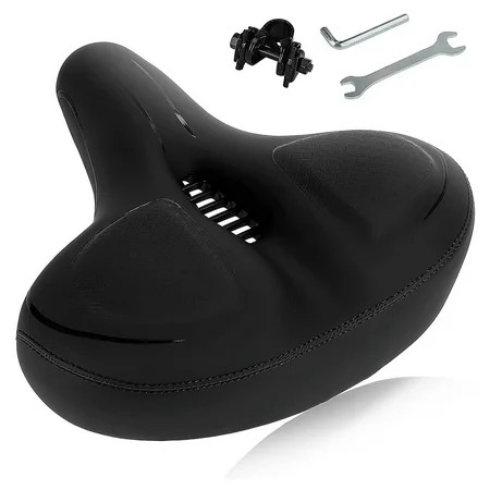 Oversized Bike Seat for Men Women Waterproof Peloton Bikes Black | Walmart (US)