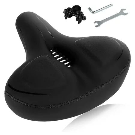 Oversized Bike Seat for Men Women Waterproof Peloton Bikes Black | Walmart (US)