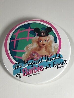 RARE Vtg Disney 1994 Magical World of Barbie EPCOT Pin Button Mickey Ears Mattel  | eBay | eBay US